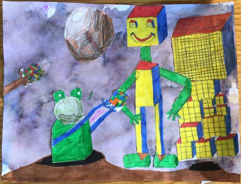 Space Robots by A.K.- 2nd Grade, Stelle